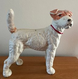 Vintage Cast Iron Fox Terrier Dog Figurine