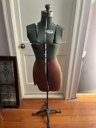 Vintage Adjustable Metal And Fabric Dress Form