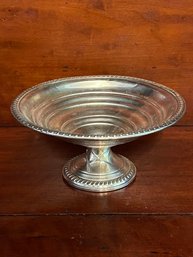 Vintage Empire Sterling Silver Weighted Pedestal Compote / Bowl – 146 Grams Gross
