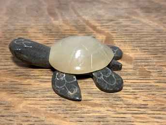 Hand-carved Stone Sea Turtle Figurine