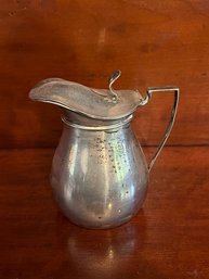 Vintage Sterling Silver Lidded Creamer / Syrup Pitcher No. 7956 – Monogrammed – 94 Grams