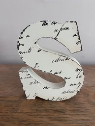 Decorative, Distressed Wooden Letter 'S'