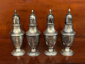 Set Of 4 International Sterling Silver Salt & Pepper Shakers – Pattern 11264 - 141 Grams