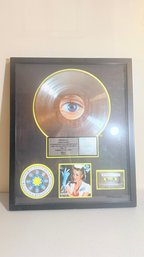 Framed Commemorative Gold Record Display Celebrating Blink-182's Iconic 1999 Multi-platinum Album, Enema Of Th