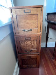 Vintage Oak Filing Cabinet