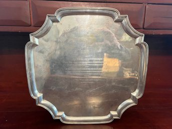 Tiffany & Co. England Sterling Silver Retirement Presentation Tray – 1579g!!