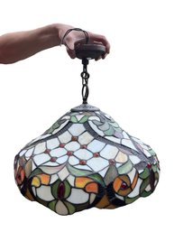 Large Tiffany Style Stained Glass Hanging Chandelier Pendant Lamp Floral Shade