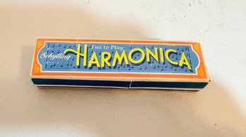Schylling Vintage Style Fun To Play Harmonica With Original Box