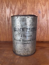 Vintage Tin Of Black Pepper From Drysdale Dennison & Co. In London