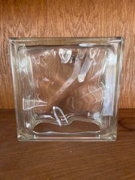 Mid-century Modern Wavy Glass Block Vase