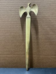 Vintage Heavy Solid Brass American Eagle Envelope Letter Opener 10 Long