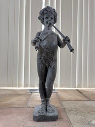 Lead Garden Fountain Figure Of Pan