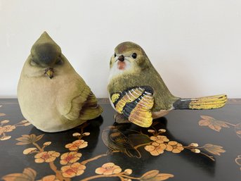 Set Of Resin Decorative Birds
