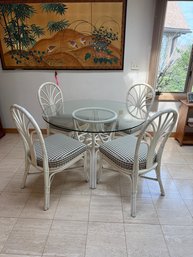 Vintage Coastal Island-style Rattan Dining Set