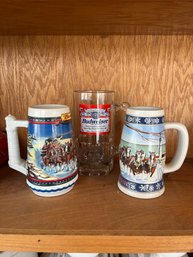Collectible Beer Steins Produced By Anheuser-Busch For The Budweiser Brand