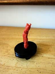 Vintage Chinese Red Coral Carving