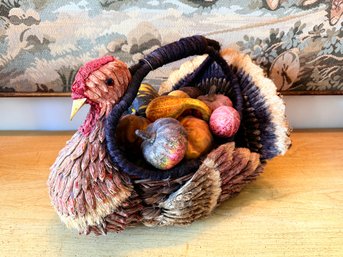 Turkey Basket Decor