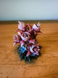 Vintage Capodimonte Porcelain Roses