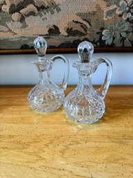 Vintage Cut Glass Cruet Set
