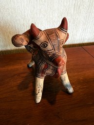 Pucar Bull ('Torito De Pucar'), A Traditional Ceramic Figurine From The Peruvian Andes