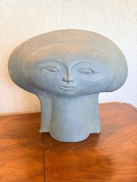 1970s Modern Abstract Ceramic Bust Designed By Paul Bellardo