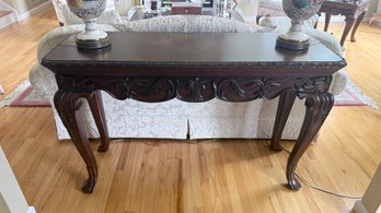 Vintage Chippendale / French Provincial Style Mahogany Sofa Table