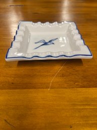 Square Porcelain Trinket Dish Or Tray - Made In Portugal