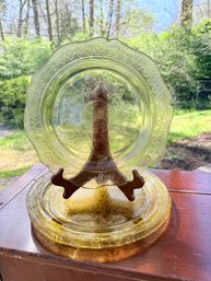 Federal Glass In The Patrician 'Spoke' Pattern, Produced In Amber/yellow Depression Glass During The 1930s.
