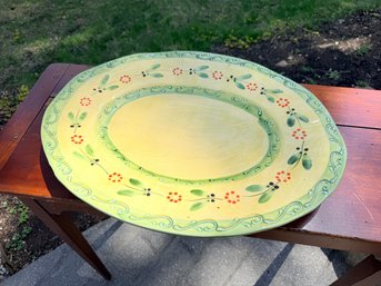 Hand -painted Ceramic Oval Serving Platter