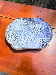 Japanese-style Blue And White Porcelain Dish