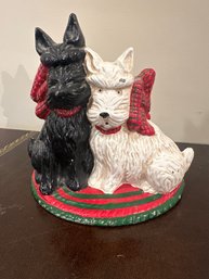 Holiday Schnauzer Door Stop