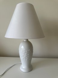 White Ceramic Lamp  School Of Fish