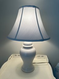 White Ginger Jar Style Table Lamp