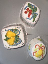 3 Pc Ceramic Wall Decor