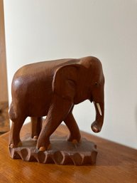Hand Carved Wood Elephant