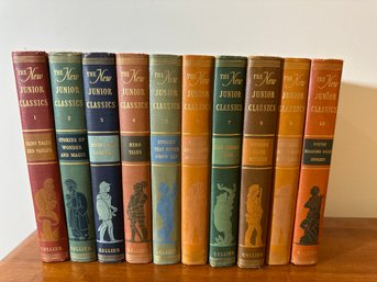 The Junior Classics Complete Vol. 1-10 Set  Collier 1918, Leather Antique Books