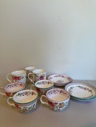 11 Pc Various Pattern Tea Set