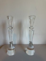 Tall Crystal Candle Holders