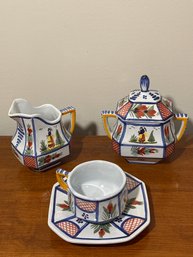 Quimper France Tea Set