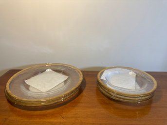 Gold Trim Glass Plate