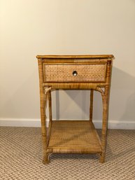 Vintage Wicker Accent Table