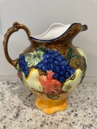 Large Ceramic Fruit Pitcher