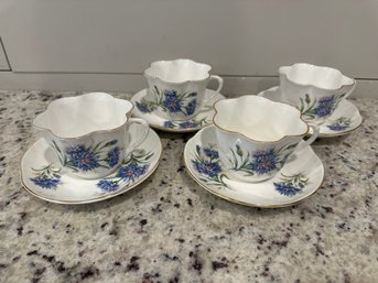 Staffordshire England Tea Cups And Saucer