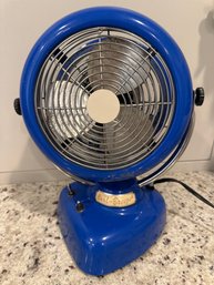 Vintage Cool Breeze Fan - Bright Blue
