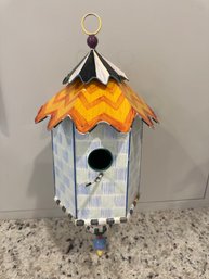 Mackenzie Childs Painted Metal Birdhouse - New