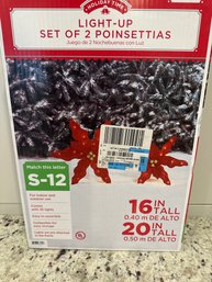 Holiday Time Light Up Poinsettias