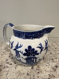 Cobalt Blue Painted Japanese Pitcher