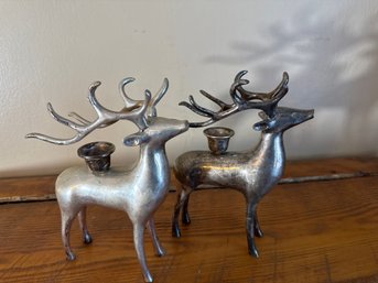 Heavy Metal Reindeer Candle Holders