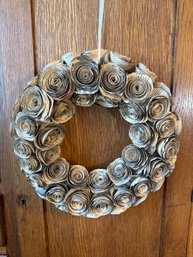 Newspaper Rose Wreath