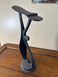 Vintage Old Cast Iron Cobbler's Shoe Shine Stand